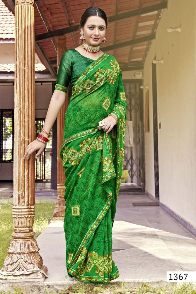 Grih Laxmi By Vallabhi Printed Daily Wear Georgette Sarees Wholesalers In Delhi